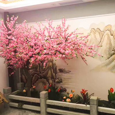 Украшение свадьбы розового дерева цветения персика бонзаев цветка искусственного домашнее