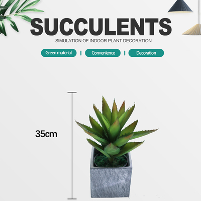 Custom Real Touch Mini Artificial Succulent Plant 35cm With Pot Home Decor