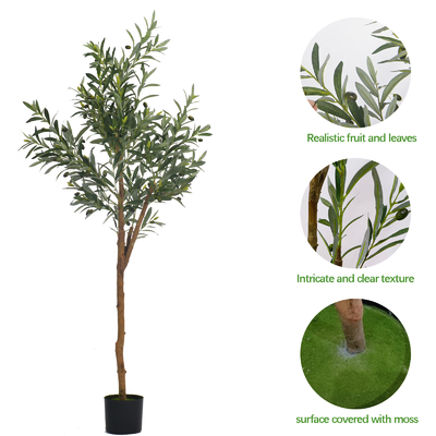 160cm Artificial Landscape Olive Tree Bonsai For Hotels Cafe No Nursing Evergreen