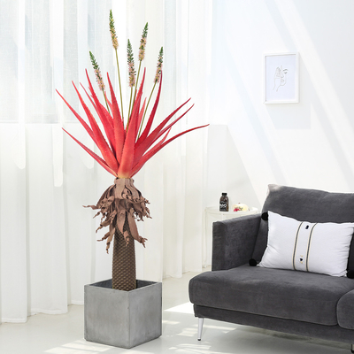 Thick Leaves Artificial Potted Flower Aloe Indoor Decor Realistic Appearance Plant