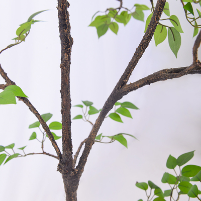Frabric Leaves Artificial Banyan Tree Complex Branch Interior Decoration