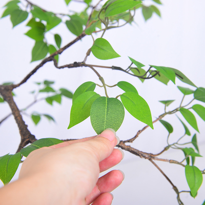Frabric Leaves Artificial Banyan Tree Complex Branch Interior Decoration