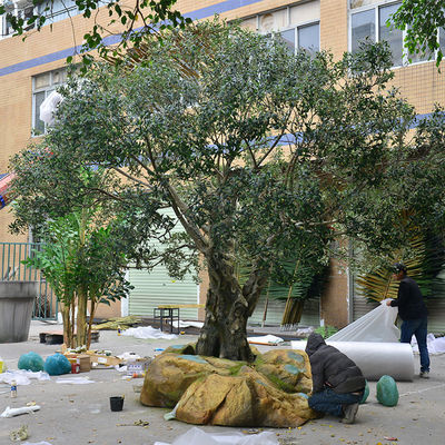 Factory Priced Large Artificial Olive Tree Huge Ornamental Fiberglass Tree for Indoor Restaurants and Shopping Malls Decor