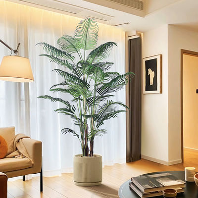 5ft 6FT 7ft Fake Tropical Palm Plant, Artificial Palm Tree, Pre Potted Faux Greenry Plant for House Living Room Outside Patio Office Home