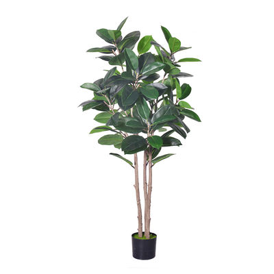 Tropical Faux Oak Tree Bonsai Plant Faux Rubber Tree Plant​ for Home & Garden Decorative Artificial Rubber Tree for Backyard Decor