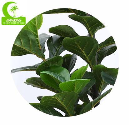 Flame Retardant Height 155cm Aesthetic Artificial Ficus Lyrata With Pot