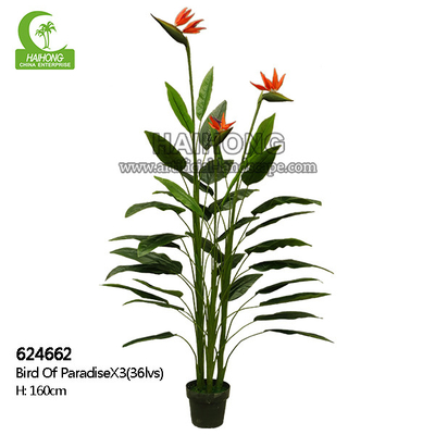 Manufacturer Inexpensive Stunning Artificial Bird Of Paradise Green Plant Artificial Potted Plant