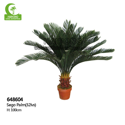 PE leaf H100cm Artificial Tropical Tree, Artificial Cycas Palm For Indoo Outdoor