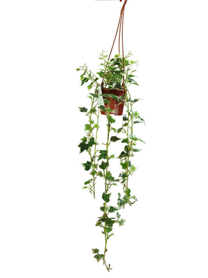 Green And White Anti UV Artificial Foliage Leaves 70cm Height