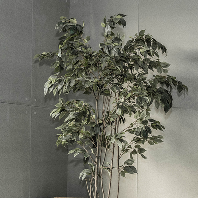 140cm Green Simulated Bonsai Ficus Tree Artificial Potted Plants For Indoor Decoration