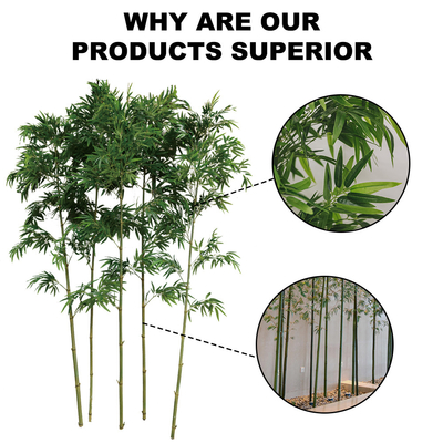 Real Stem Artificial Bamboo Outdoor UV Resistant Indoor Fire Retardant