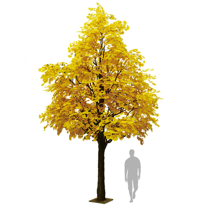 Evergreen Artificial Ginkgo Tree Natural Color Outdoor Anti UV Plants