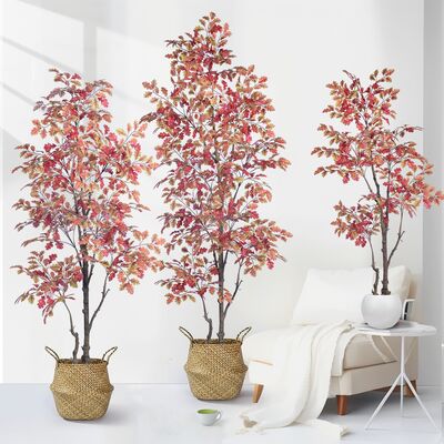 Коммерческое искусственное осеннее дубовое дерево | 160 см 185 см 210 см Дерево с осенней листвой для атмосферы отеля и ресторана