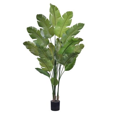 Haihong Новое поступление в помещении искусственные растения реалистичная райская птица искусственное растение тропическая пальма украшение салона для дома