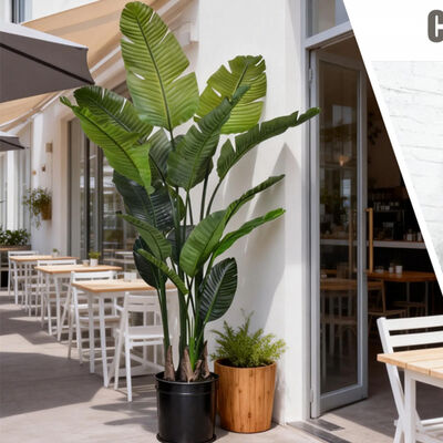 Высококачественные искусственные листья Real Touch, растение Стрелиция Николая, огнестойкий искусственный райский цветок для помещений и улицы