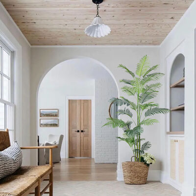 Wholesale Indoor Artificial Plants Faux Hawaii PalmPotted Plants For Indoor Decoration