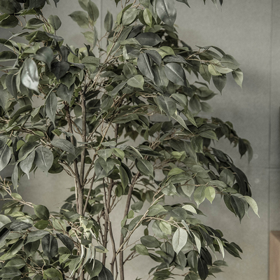 140cm Green Simulated Bonsai Ficus Tree Artificial Potted Plants For Indoor Decoration