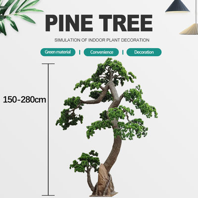 Large Outdoor Artificial Bonsai Tree 1M 2M 3M Green Pine Plant For Garden Centerpiece Decor